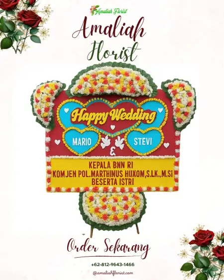 Papan Bunga Pernikahan Sindang Kelingi